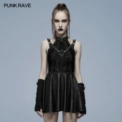 Punkravestore Gothic Goth Sexy Cut Dress