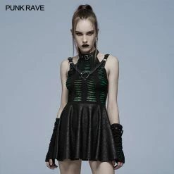 Punkravestore Gothic Goth Sexy Cut Dress