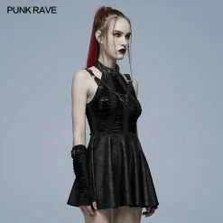 Punkravestore Gothic Goth Sexy Cut Dress
