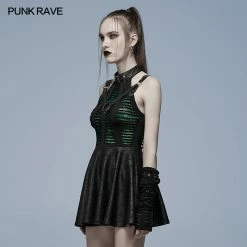 Punkravestore Gothic Goth Sexy Cut Dress
