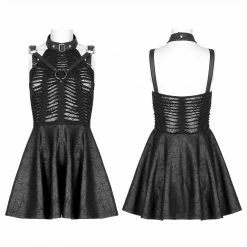Punkravestore Gothic Goth Sexy Cut Dress