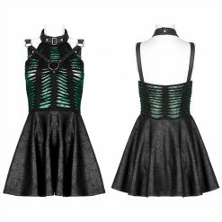 Punkravestore Gothic Goth Sexy Cut Dress