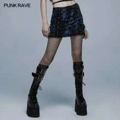Punkravestore Gothic Goth Decadent Knitted Skirt