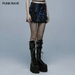 Punkravestore Gothic Goth Decadent Knitted Skirt