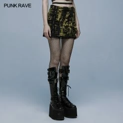 Punkravestore Gothic Goth Decadent Knitted Skirt
