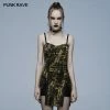 Punkravestore Gothic Abstract Print Slip Dress