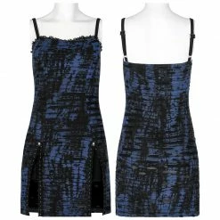 Punkravestore Gothic Abstract Print Slip Dress