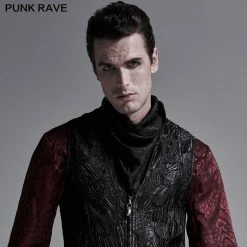 Punkravestore Men Triangular Scarf Veil Accessories