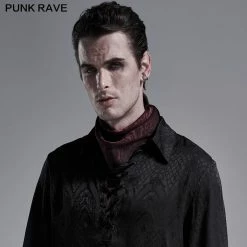 Punkravestore Men Triangular Scarf Veil Accessories