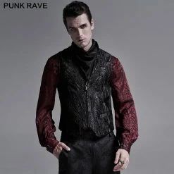 Punkravestore Men Triangular Scarf Veil Accessories