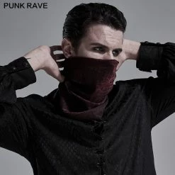 Punkravestore Men Triangular Scarf Veil Accessories