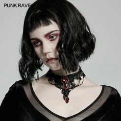 Punkravestore Goth Gem Necklace