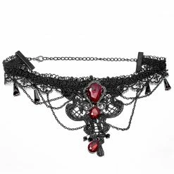 Punkravestore Goth Gem Necklace