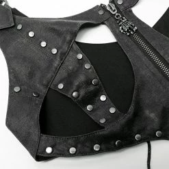 Punkravestore Punk Hollow-out Vest