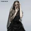 Punkravestore Women Gothic Light Lace Headware