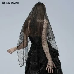 Punkravestore Women Gothic Light Lace Headware