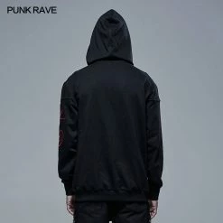 Punkravestore Punk Daily Sun-Moon-Star Snake Embroidered Sweater