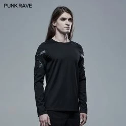 Punkravestore Gothic Church Building Structure Long Sleeve T-shirt