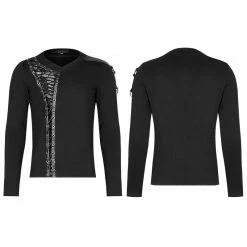 Punkravestore Gothic V-Neck Long Sleeve T-sleeve