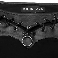 Punkravestore Gothic Cut-out Slash Neck T-shirt