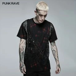 Punk Rave Store Punk Loose Printing Short Sleeves T-shirt