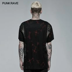 Punk Rave Store Punk Loose Printing Short Sleeves T-shirt