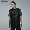 Punk Rave Store Goth Daily Wear Knited Broken Holes Short Sleeve T-shirt