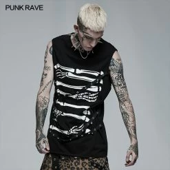 Punk Rave Store Punk Daily Wear Printing Sleeveless T-shirt