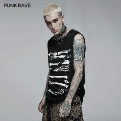 Punk Rave Store Punk Daily Wear Printing Sleeveless T-shirt
