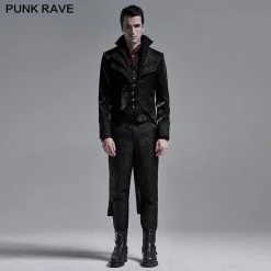 Punkravestore Gothic Ornate Multilayer Collar Coat