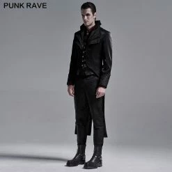 Punkravestore Gothic Ornate Multilayer Collar Coat
