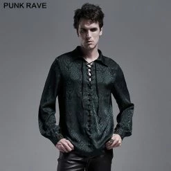 Punkravestore Gothic Jacquard Shirt