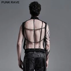 Punkravestore PUNK Personality Chain Hollow-out Vest