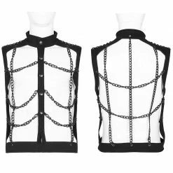 Punkravestore PUNK Personality Chain Hollow-out Vest