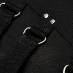 Punkravestore Dark Printed Medium-length Coat