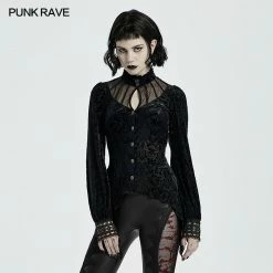 Punkravestore Gothic Goth Long Sleeve Shirt