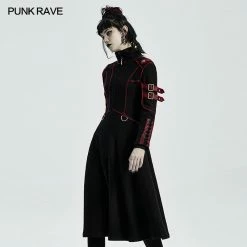 Punkravestore Punk Casual Mid Length Coat