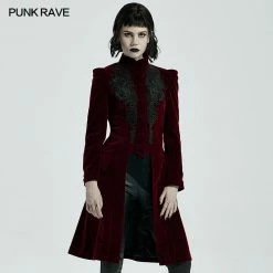 Punkravestore Goth Mid Length Coat Gothic