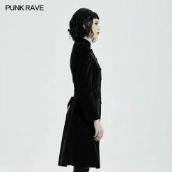 Punkravestore Goth Mid Length Coat Gothic