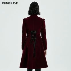 Punkravestore Goth Mid Length Coat Gothic