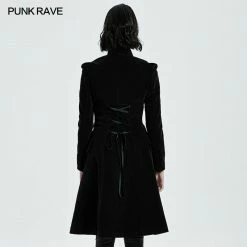 Punkravestore Goth Mid Length Coat Gothic