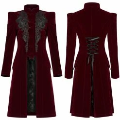 Punkravestore Goth Mid Length Coat Gothic