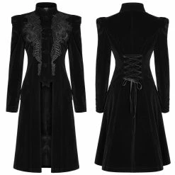 Punkravestore Goth Mid Length Coat Gothic
