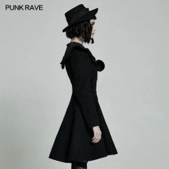 Punkravestore 2021 Goth Woollen Coat Gothic