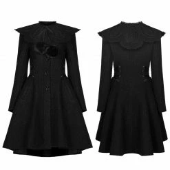 Punkravestore 2021 Goth Woollen Coat Gothic