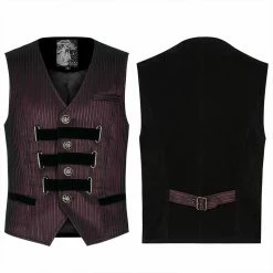 Punkravestore 2021 Goth Striped Vest