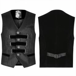 Punkravestore 2021 Goth Striped Vest