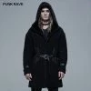 Punkravestore Goth Thick Coral Velvet Jacket Gothic Mens Jacket