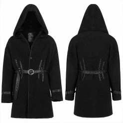 Punkravestore Goth Thick Coral Velvet Jacket Gothic Mens Jacket