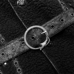 Punkravestore Goth Thick Coral Velvet Jacket Gothic Mens Jacket